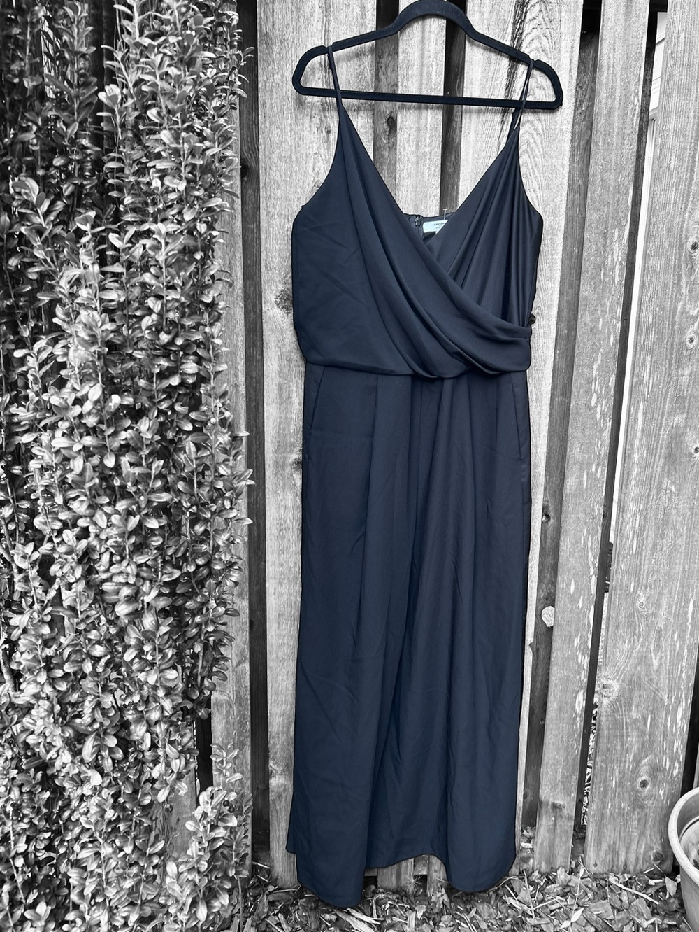Saunders Collective Black Spaghetti Strap Jumpsuit Size 14 - Picture 2 of 4